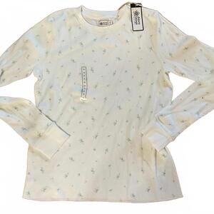 NWT Alpine Design Women's Long Sleeve Pointelle Tee Size XL